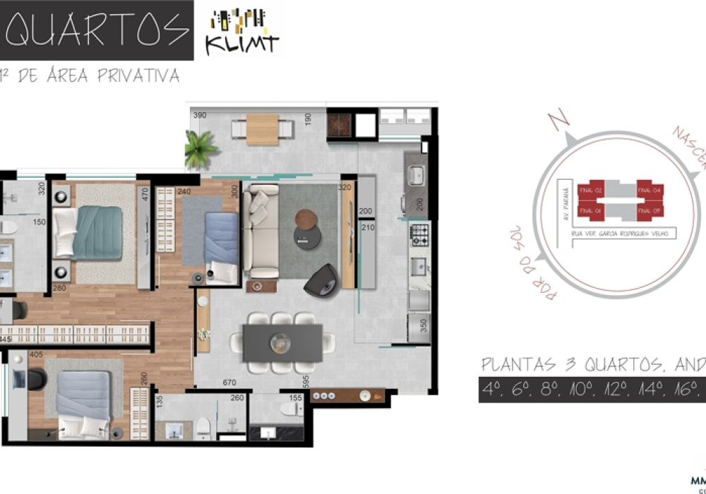 m_033 PLANTA 3 QUARTOS - FINAIS 1, 2, 4 e 5